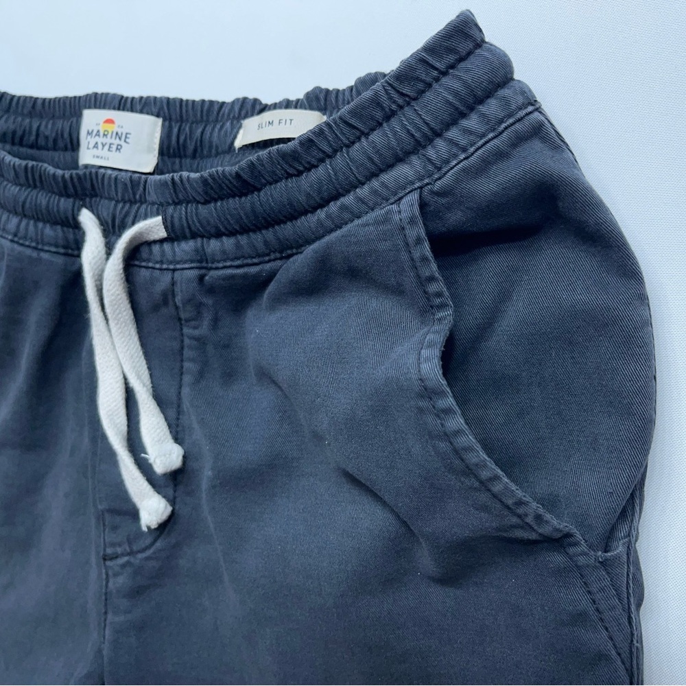 Marine Layer Saturday Jogger Pants Mens Size Small Gray Drawstring Pockets - Picture 8 of 12